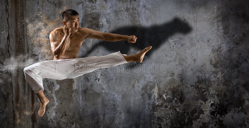 Martial Arts Master Karate Practice. Sports Banner Stock Image - Image of  background, kyokushinkai: 203265875