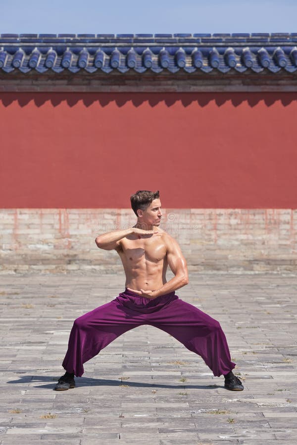 Master Of Martial Arts Has An Advanced Optical Brain Martial Arts Master Practicing at Temple of Heaven, Beijing, China