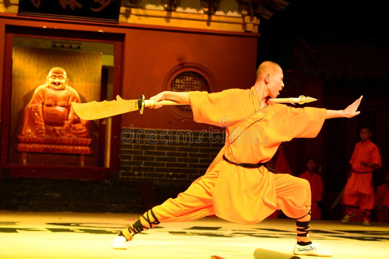 Martial arts show. Shaolin Monastery. Dengfeng county, Zhengzhou, Henan province. China stock photos Martial arts show. Shaolin Monastery. Dengfeng county, Zhengzhou, Henan province. China stock photos