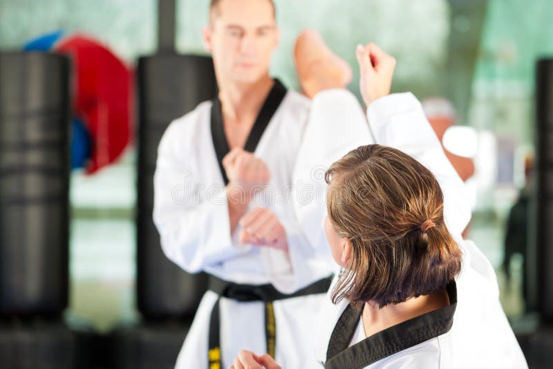 Martial Arts Sport Training in Gym Stock Image Image of power, makki