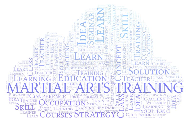 Martial Arts Training Word Cloud. Stock Illustration Illustration of