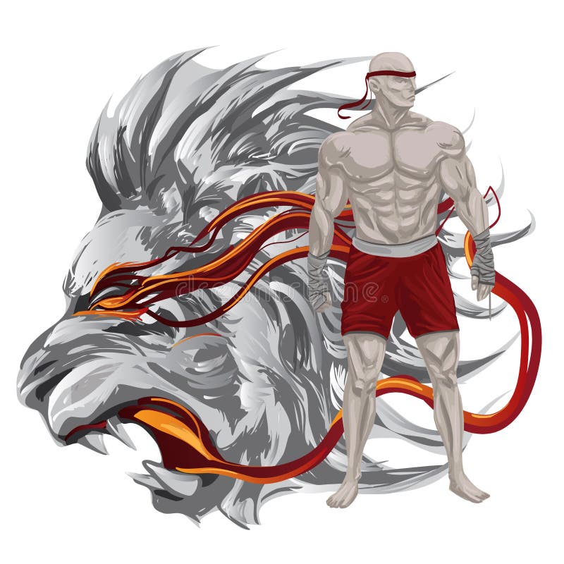 Martial Arts Warrior Illustration. Stock Illustration Illustration of