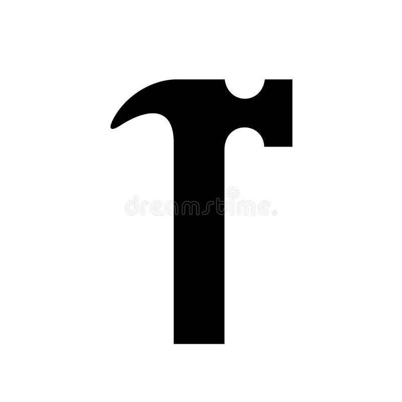Martille la silueta del vector, icono de las herramientas, forma simple del martillo stock de ilustración Martille la silueta del vector, icono de las herramientas, forma simple del martillo stock de ilustración