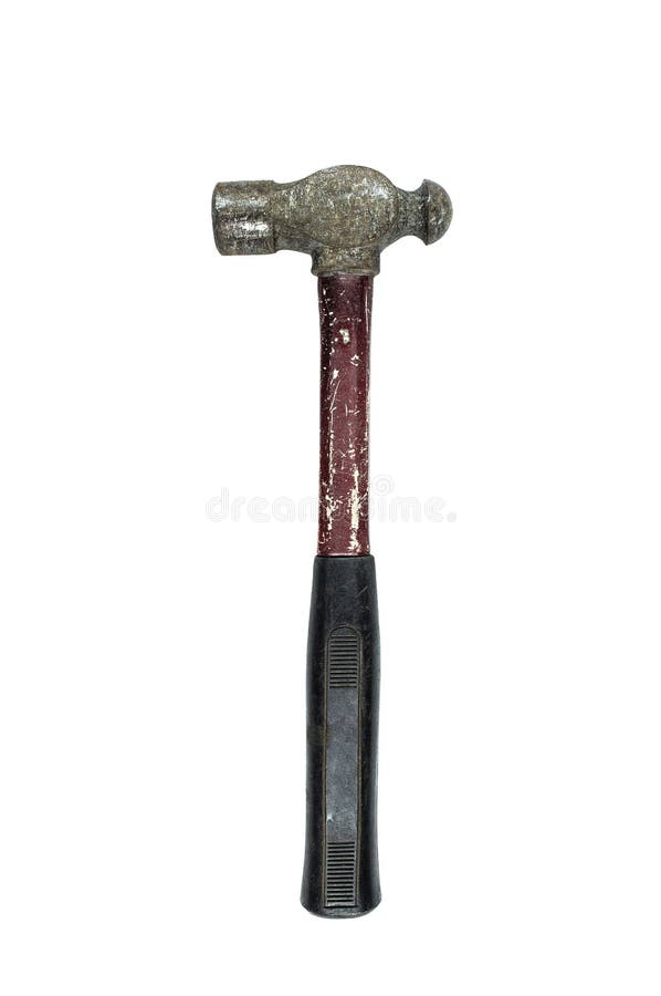 Martillo usado del hierro aislado en el fondo blanco fotografía de archivo Martillo usado del hierro aislado en el fondo blanco fotografía de archivo