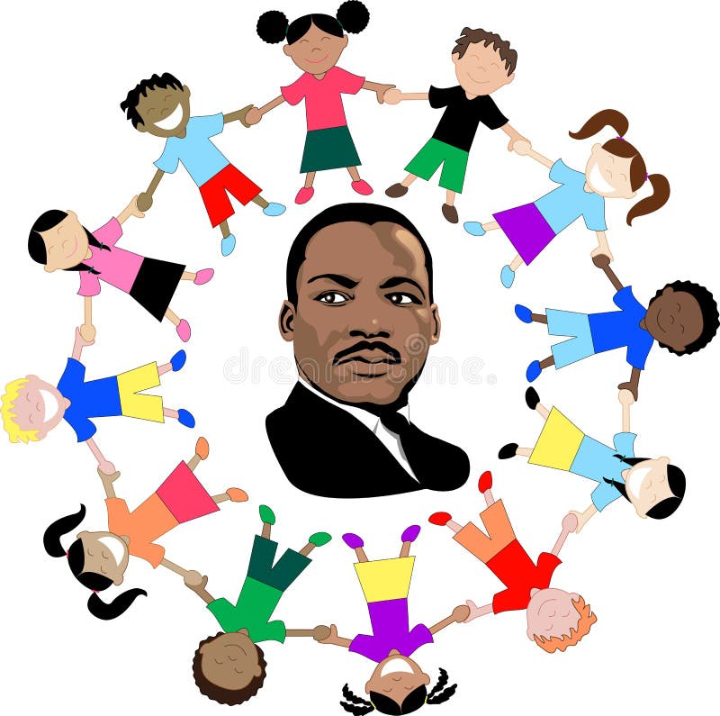 Martin Luther King Con I Bambini Immagine Stock Editoriale martin-luther-king-con-i-bambini-immagine-stock-editoriale
