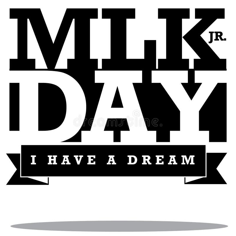 Martin Luther King Day type design royalty free illustration