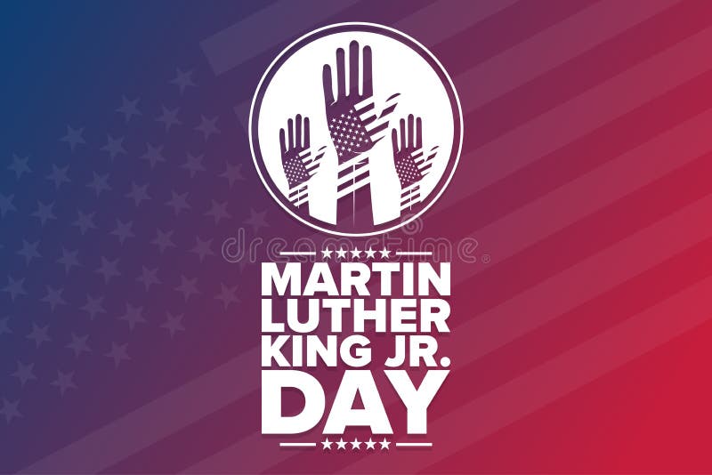 Martin Luther King Jr. Day. MLK. Holiday Concept Stock Vector