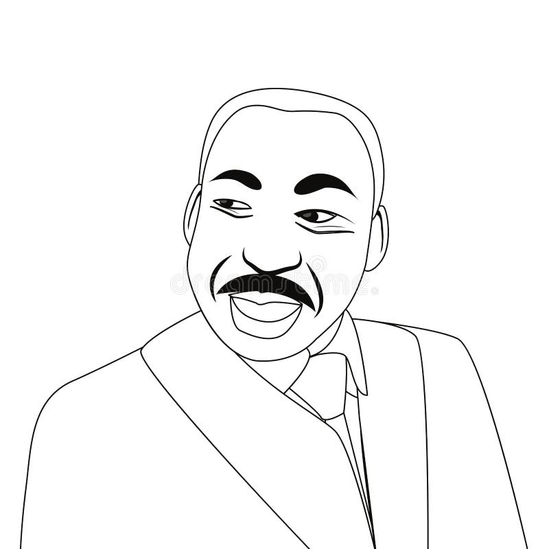 martin luther king clipart black and white