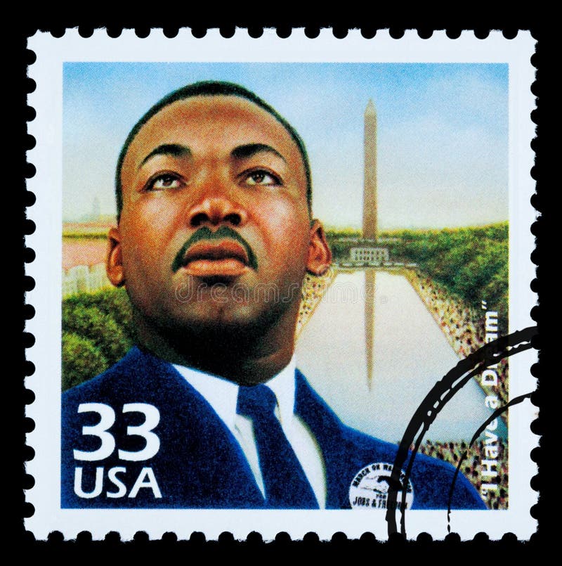 Martin Luther King Postage Stamp stock photography