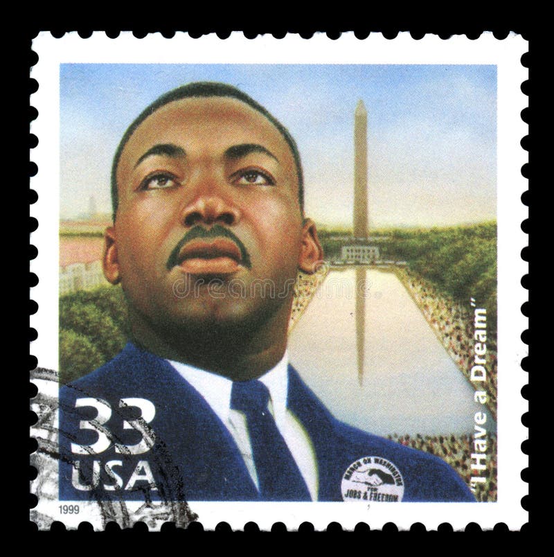 Martin Luther King USA postage stamp stock photography Martin Luther King USA postage stamp stock photography