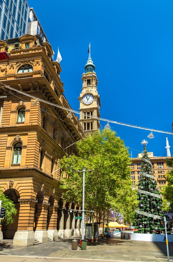 Martin Place with Decorated Christmas Tree in Sydney, Australia Stock Photo Image of creative