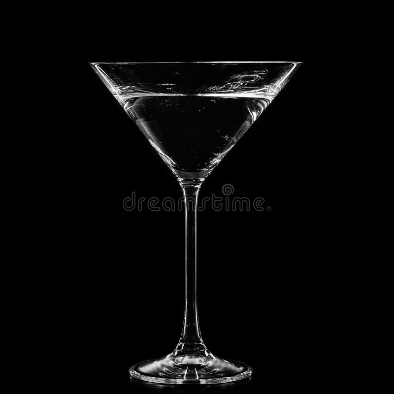 Martini In A Cocktail Glass On Black Background Stock Photo Image of