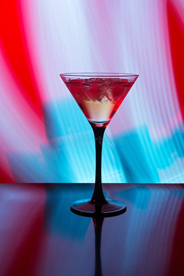 Martini glass with ice stock photo. Image of cocktail 108110142