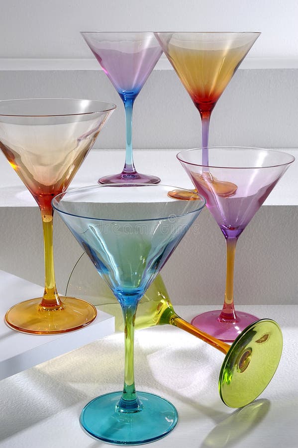 Martini glasses stock image. Image of colorful, color 10752409