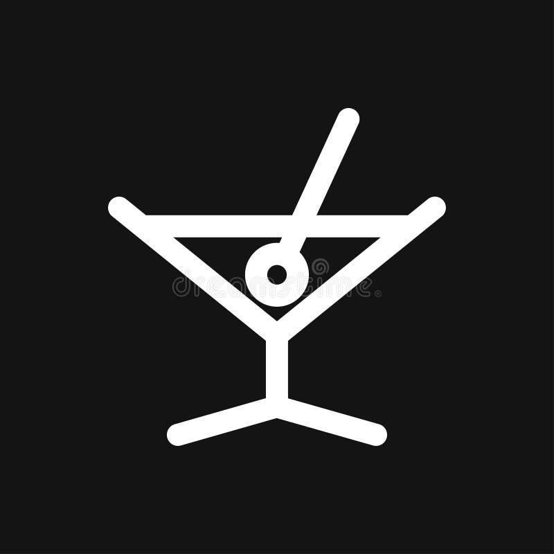 Martini Icon Logo, Illustration, Vector Sign Symbol for Design Stock