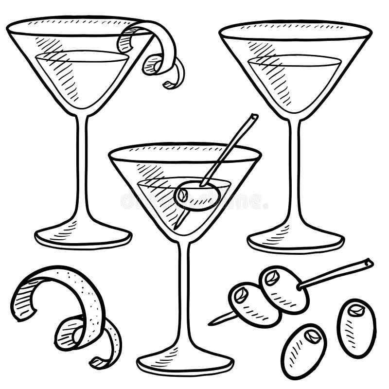 Martini set sketch