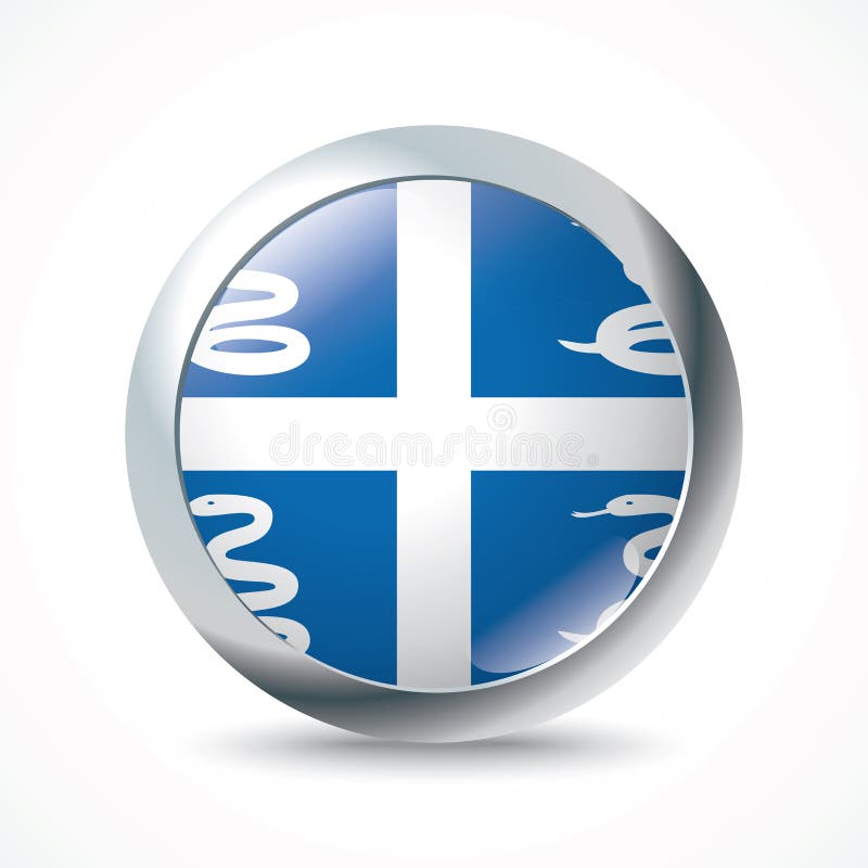Martinique flag button stock vector. Illustration of american 125166227