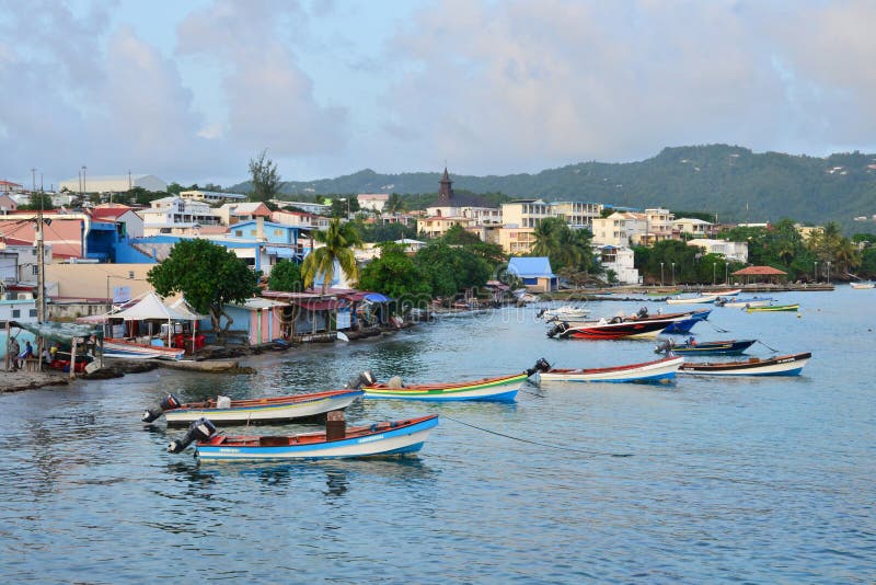 Martinique pittoresk stad av Sainte Luce i västra Indies arkivfoton Martinique pittoresk stad av Sainte Luce i västra Indies arkivfoton