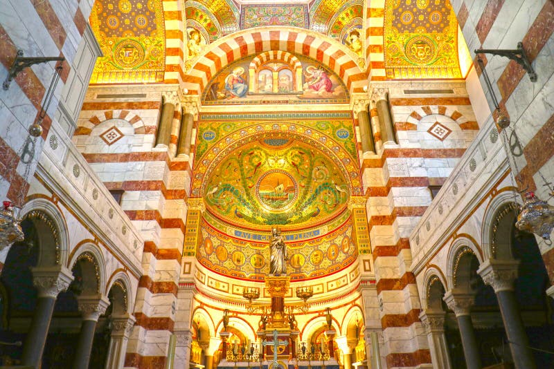 Kathedrale Notre Dame De La Garde Marseille Redaktionelles