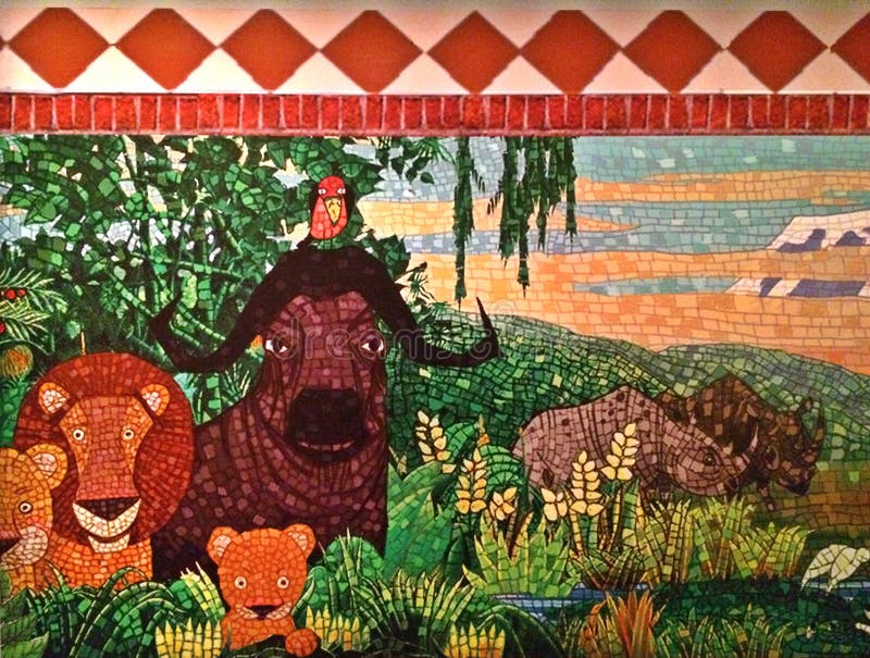 Marty and the Jungle Mural - selected portion showing the gnu or wildebeest, rhinoceros, lions and other animals, based on the animated movie Madagascar. This artwork is part of Dreamworks animation exhibition in Singapore (13 June to 27 September 2015). Marty and the Jungle Mural - selected portion showing the gnu or wildebeest, rhinoceros, lions and other animals, based on the animated movie Madagascar. This artwork is part of Dreamworks animation exhibition in Singapore (13 June to 27 September 2015).