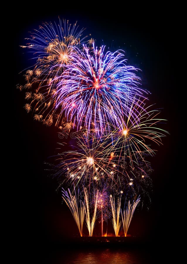 Marvelous fireworks display royalty free stock image