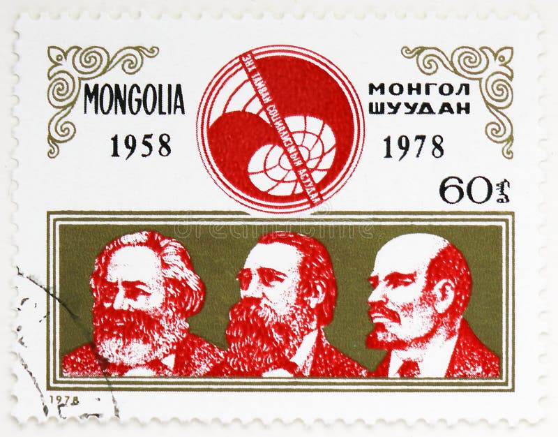 Marx, Engels, και Λένιν, 20η επέτειος προβλημάτων \ των “\ “περιοδικού ειρήνης και σοσιαλισμού \ του” \” serie, circa 1978 στοκ εικόνα με δικαίωμα ελεύθερης χρήσης Marx, Engels, και Λένιν, 20η επέτειος προβλημάτων \ των “\ “περιοδικού ειρήνης και σοσιαλισμού \ του” \” serie, circa 1978 στοκ εικόνα με δικαίωμα ελεύθερης χρήσης
