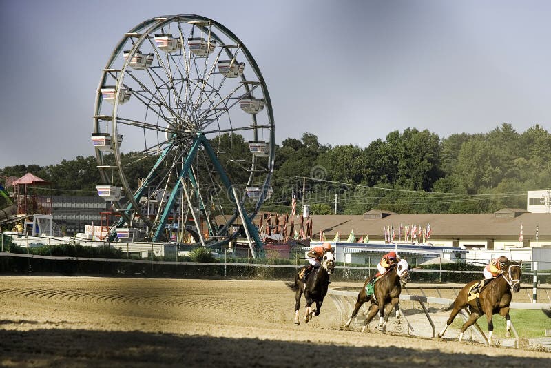 Maryland State Fair Racing. Live horse racing at Timonium Race Course during the Maryland State Fair 2010 stock image Maryland State Fair Racing. Live horse racing at Timonium Race Course during the Maryland State Fair 2010 stock image