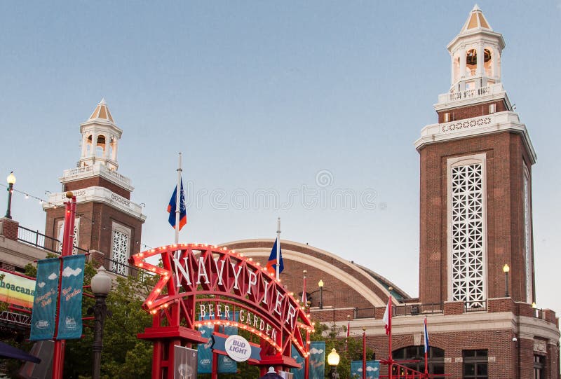 Marynarki wojennej molo w Chicago fotografia royalty free