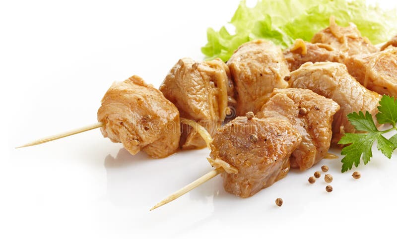 Marynowany wieprzowiny kebab zdjęcia stock