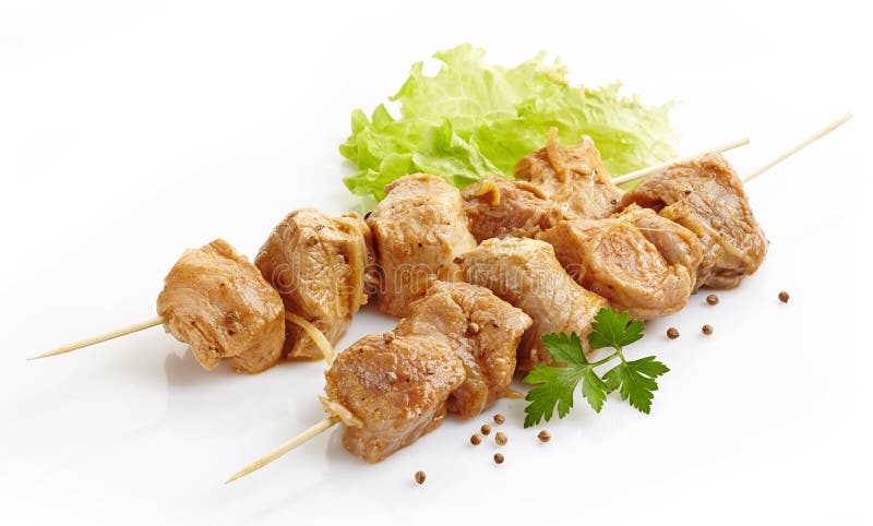 Marynowany wieprzowiny kebab zdjęcie royalty free