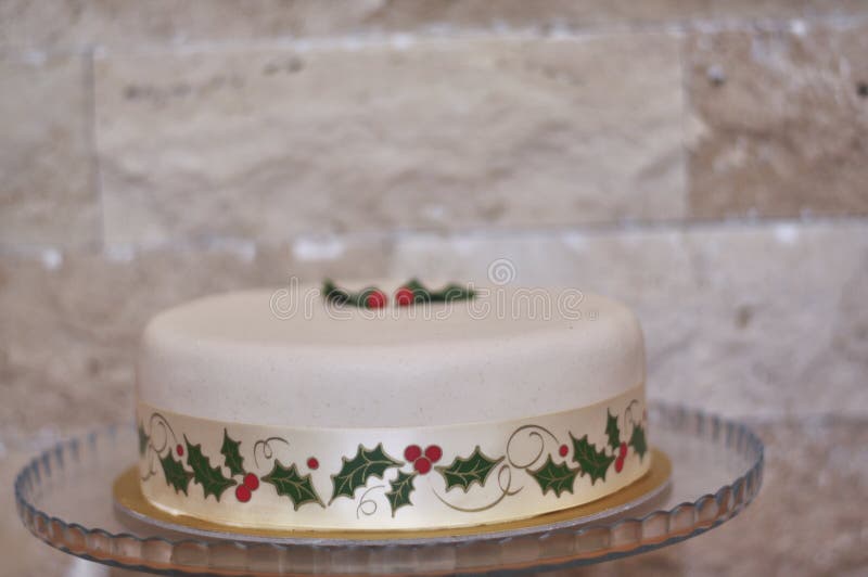 Delicious Special Marzipan Christmas Cake Stock Photo - Image of fresh