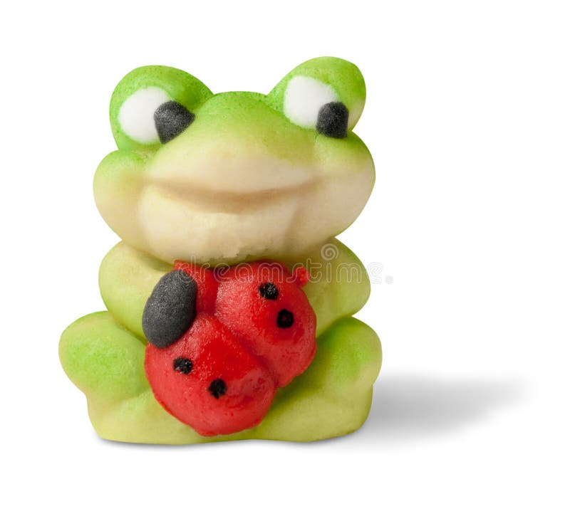 Marzipan goodluck frog stock photo. Image of talisman 17943870