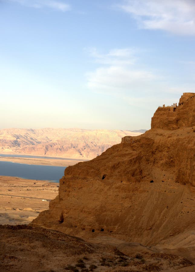 Masada rock and dessert stock photo. Image of history - 4064794