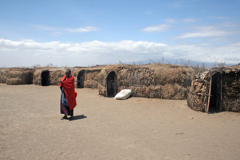 Masai village stock photography Masai village stock photography