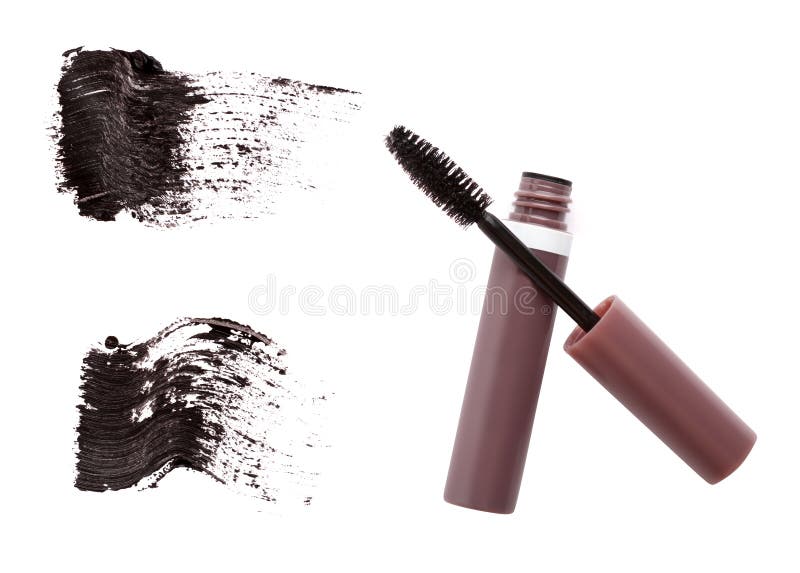 Mascara brush and strokes stock photo. Image of mascara 17120558