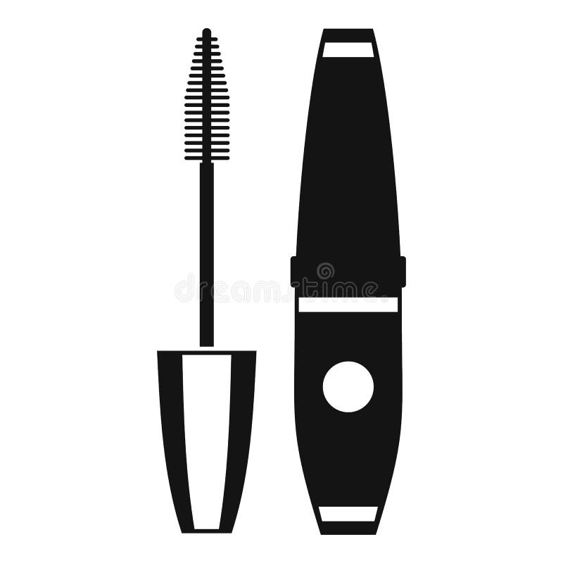 Mascara, Mascara Brush Icon, Simple Style Stock Vector Illustration