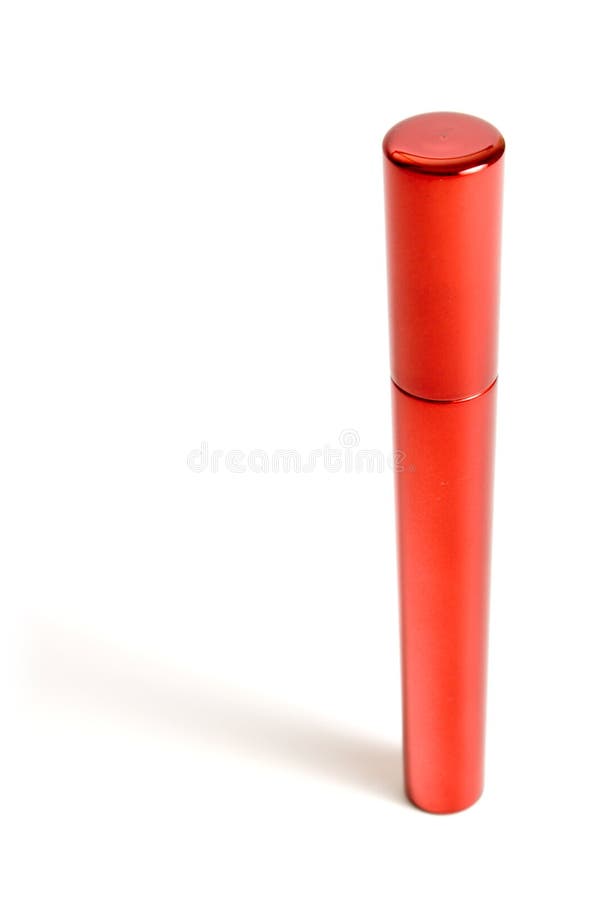 Mascara in red Tube stock image. Image of glamour, backgrounds 13095571