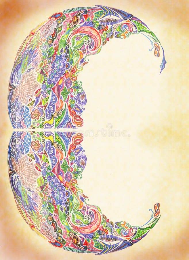 Maschera astratta verniciata arte illustrazione di stock
