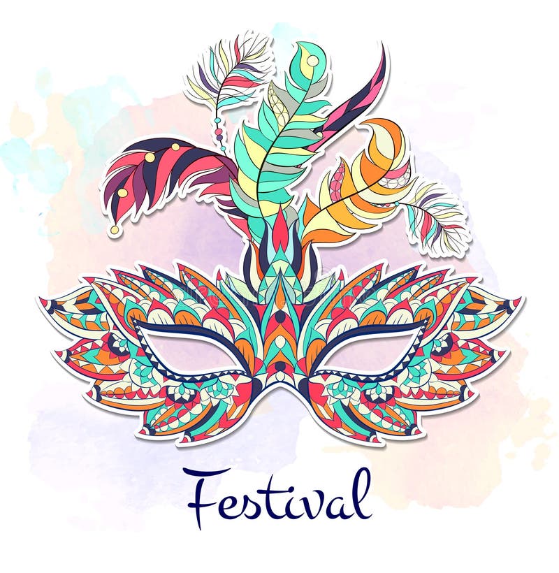 Maschera modellata sui precedenti di lerciume Festival di Mardi Gras illustrazione vettoriale Maschera modellata sui precedenti di lerciume Festival di Mardi Gras illustrazione vettoriale