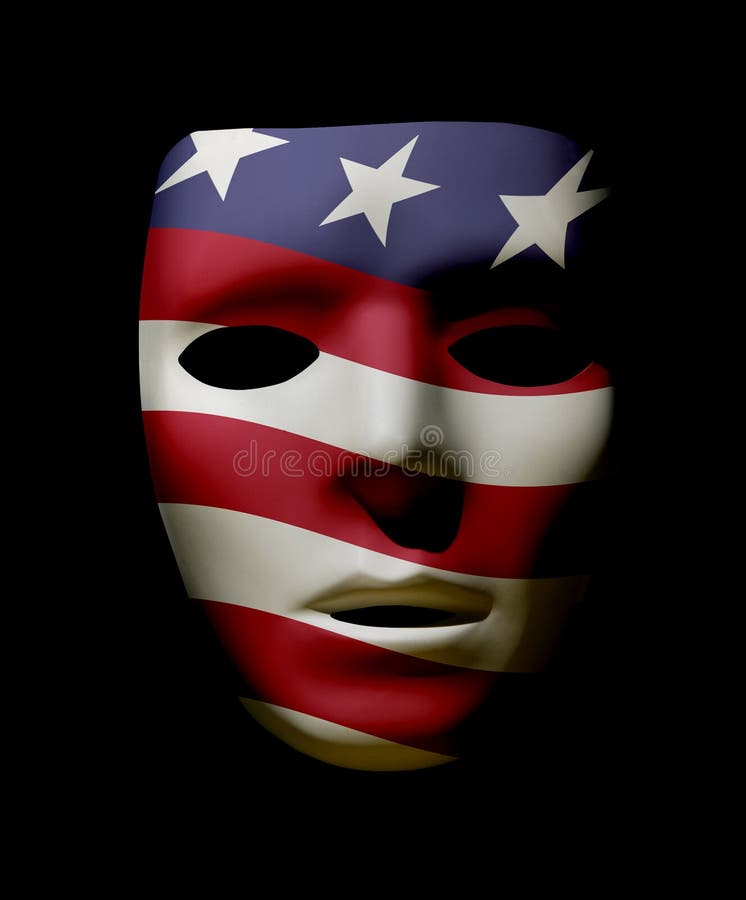 Maschera patriottica di U.S.A. illustrazione di stock Maschera patriottica di U.S.A. illustrazione di stock