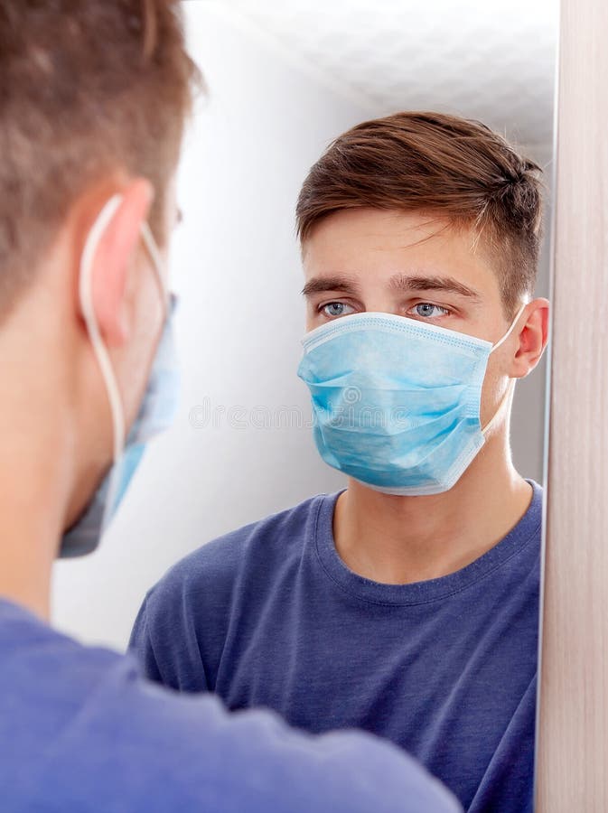 Maschera per l'influenza immagine stock
