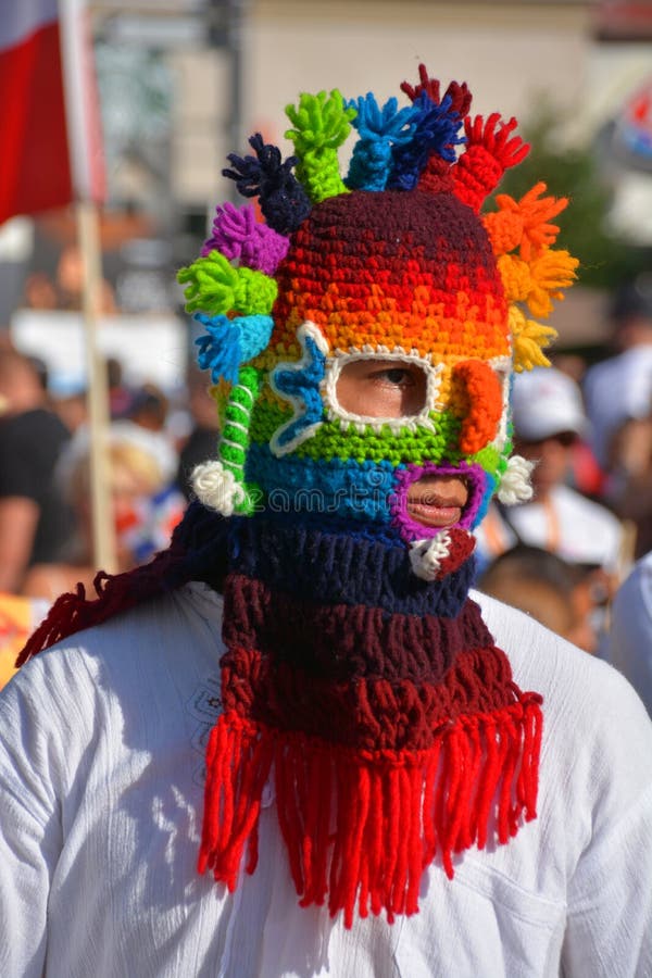 Maschera piega ecuadoriana immagine stock Maschera piega ecuadoriana immagine stock