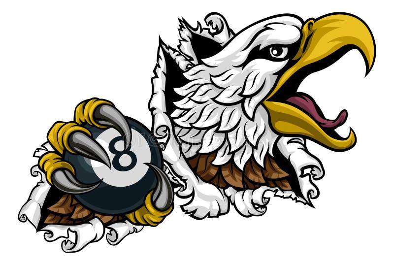 Mascot-kartong för 8-bollsbiljetter vektor illustrationer