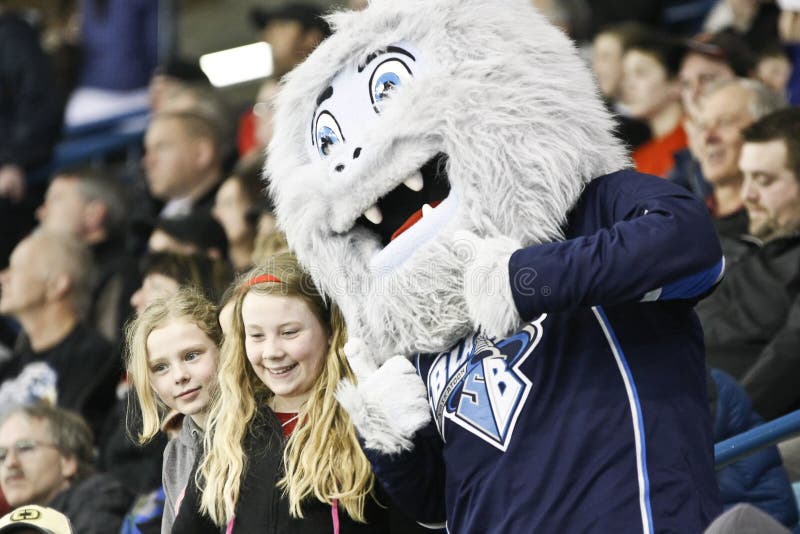 Mascot for the Saskatoon Blades Hockey Team Editorial Photography