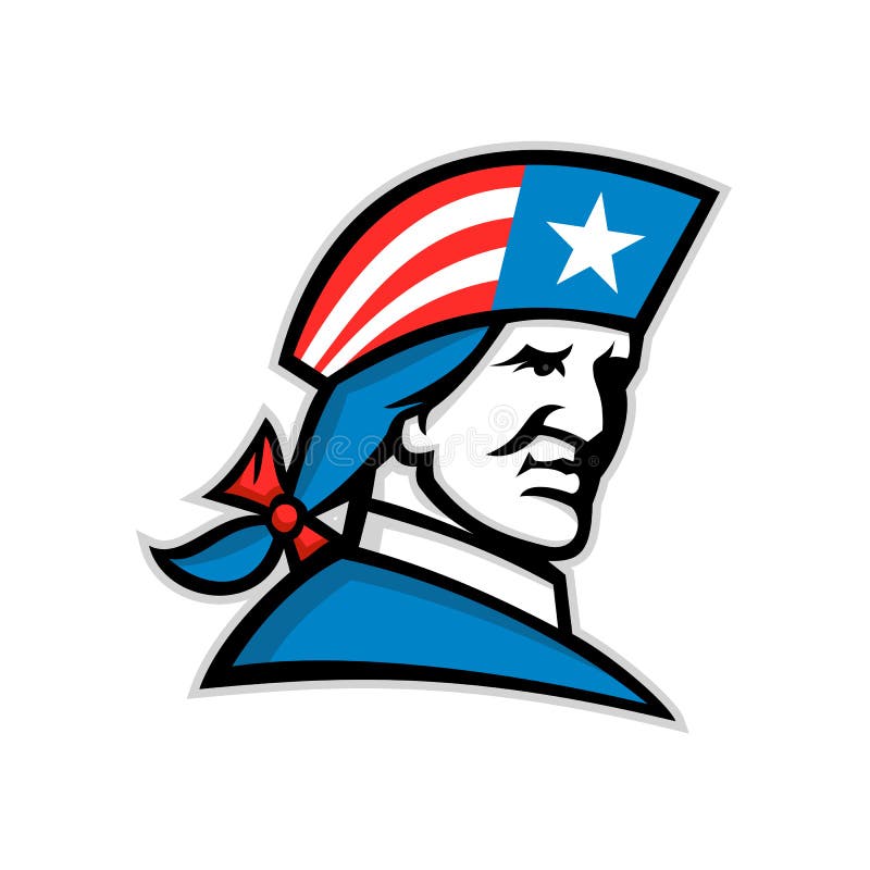 Mascota americana de la bandera de los E.E.U.U. de la cabeza del patriota