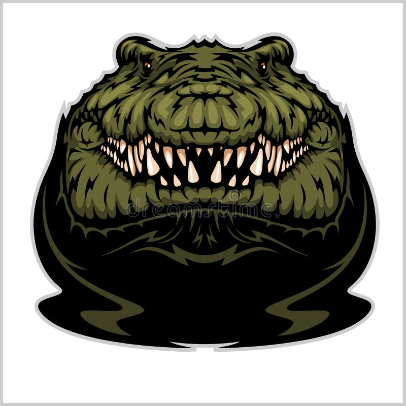 Mascote Vetorial de Aligátor Zangado ilustração stock