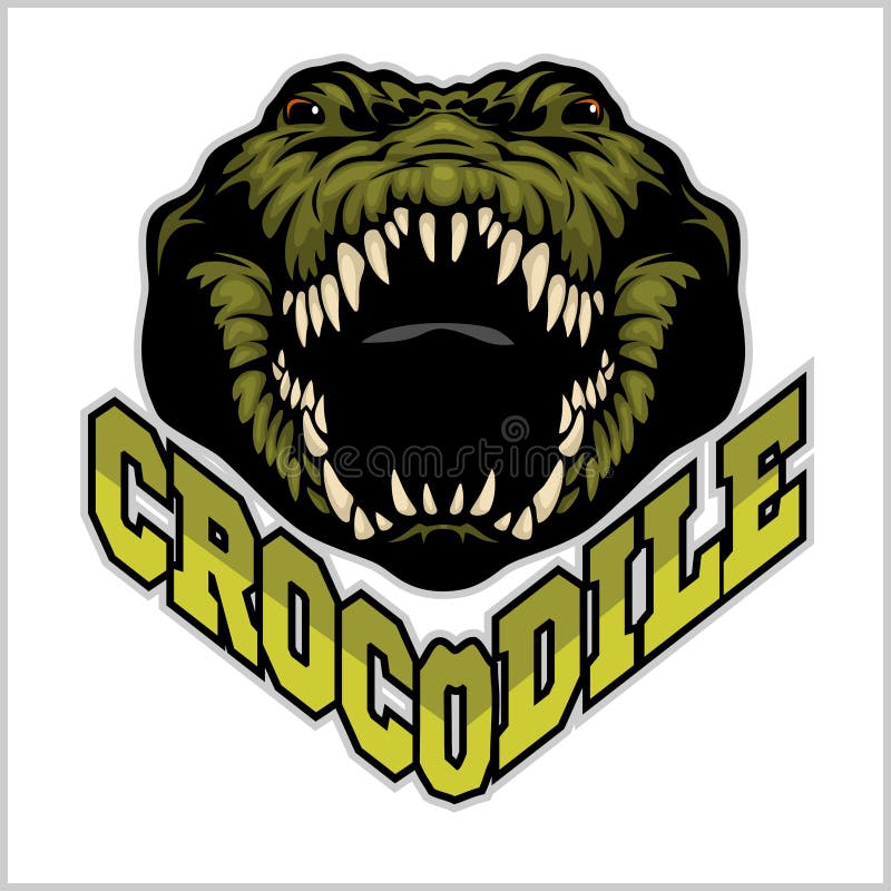 Mascote Vetorial de Aligátor Zangado ilustração royalty free