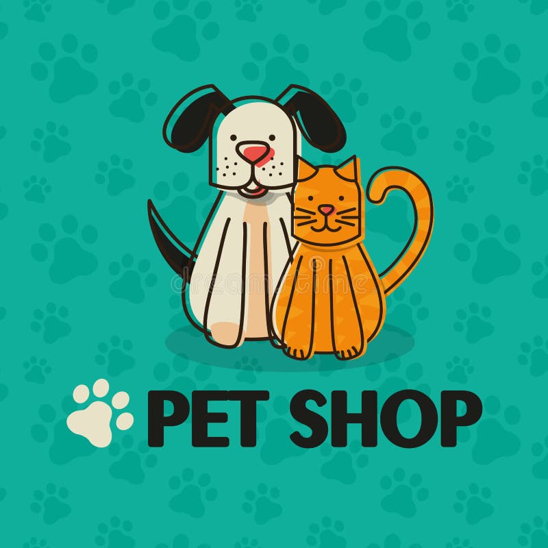 Mascots with Pets Shop Set Icons Stock Illustration Illustration of domestic, care 159394644
