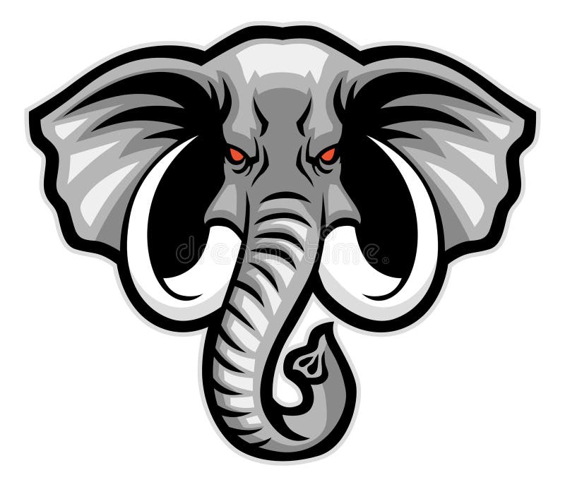 Mascotte capa dell'elefante royalty illustrazione gratis Mascotte capa dell'elefante royalty illustrazione gratis