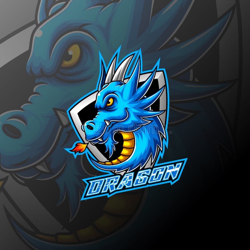 Mascotte Du Logo Du Dragon Pour Le Sport Du Jeu E Illustration De